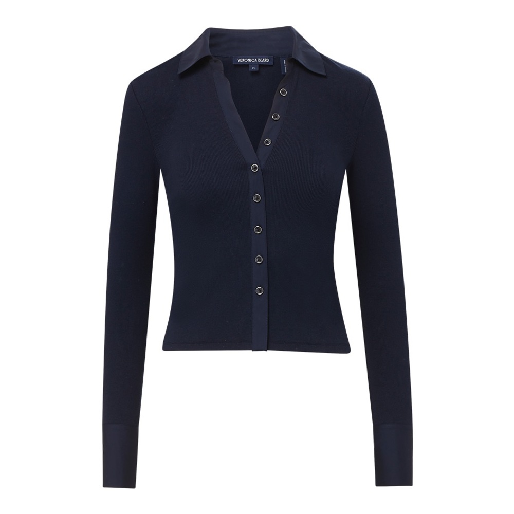 Veronica Beard Navy Button-Up long sleeve size S/P